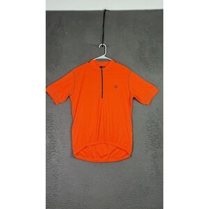 Canari Cycling Jersey Mens Large Orange 100% Polyester Bike Shirt Zip Pocket Top